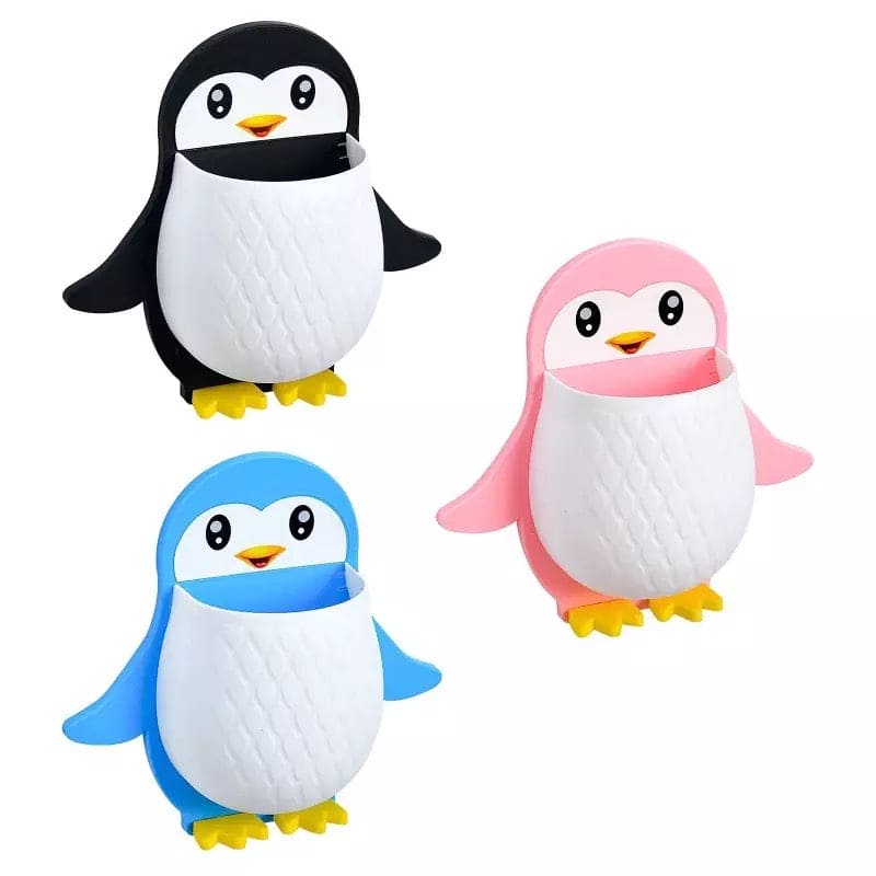 Cartoon Penguin Storage Holder, Cartoon Penguin Corn Storage Holder Wall Mount Toothbrush Organizer, Home Bedroom Kitchen Bathroom Multifunctional Holders Cartoon Penguin Storage Holder, Cartoon Penguin Corn Storage Holder Wall Mount Toothbrush Organizer, Home Bedroom Kitchen Bathroom Multifunctional Holders